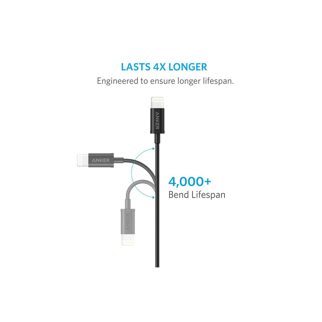 Anker Powerline Select+ USB Cable with Lightning Connector 3FT - Black in Qatar in Qatar Anker Powerline Select+ USB Cable with Lightning Connector 3FT - Black in Qatar in Qatar